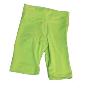 Lime green biker shorts
